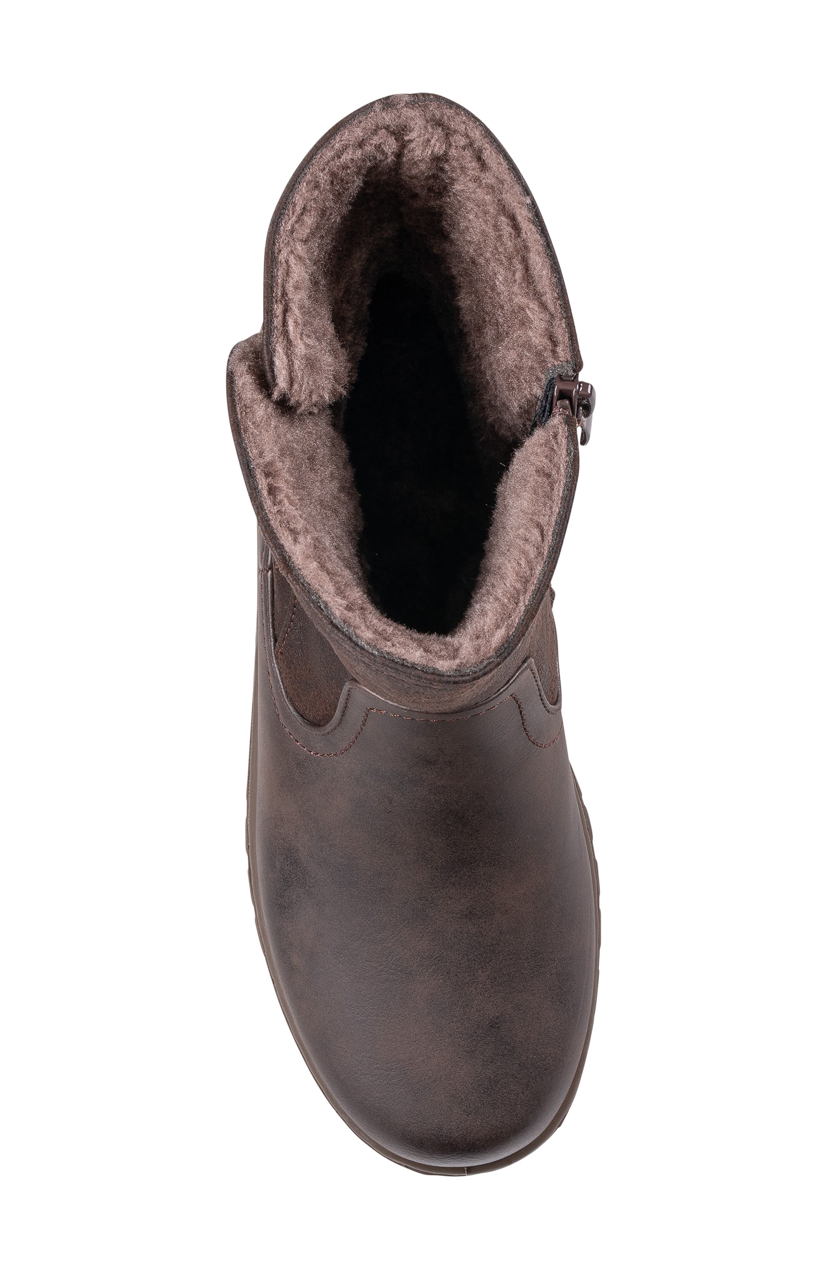 Blake Faux Leather Boot, Alternate, color, BROWN