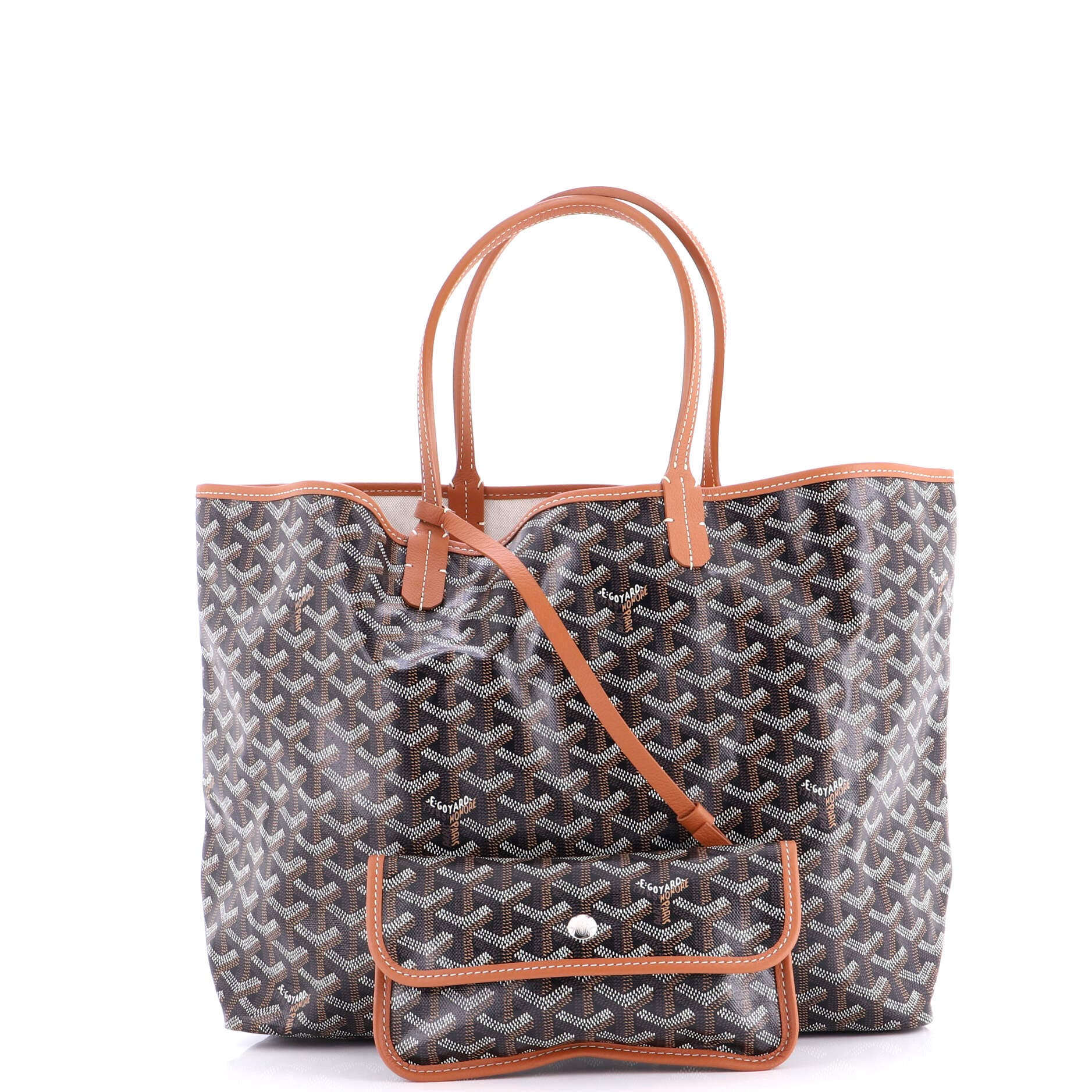 Pre-Owned Goyard Saint Louis Tote Coated Canvas PM, Alternate, color, Brown