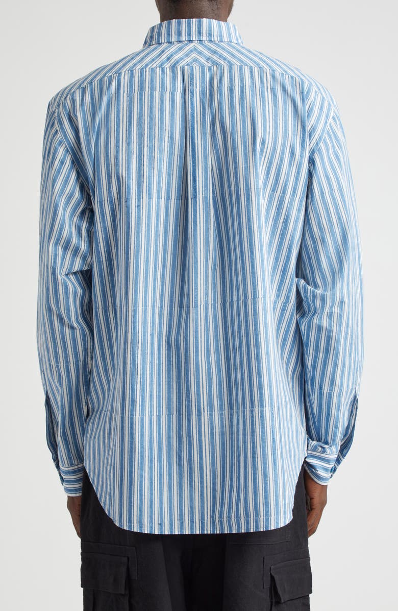 Story mfg. Office Stripe Organic Cotton Button-Down Shirt, Alternate, color,