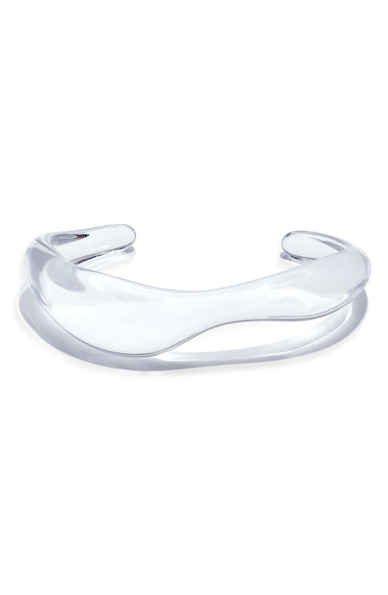Open Edit Transparent Dome Cuff Bracelet, Main, color, 