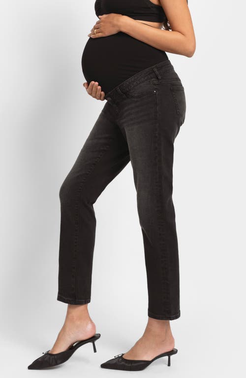Seraphine Over The Bump Slim Fit Maternity Jeans In Black