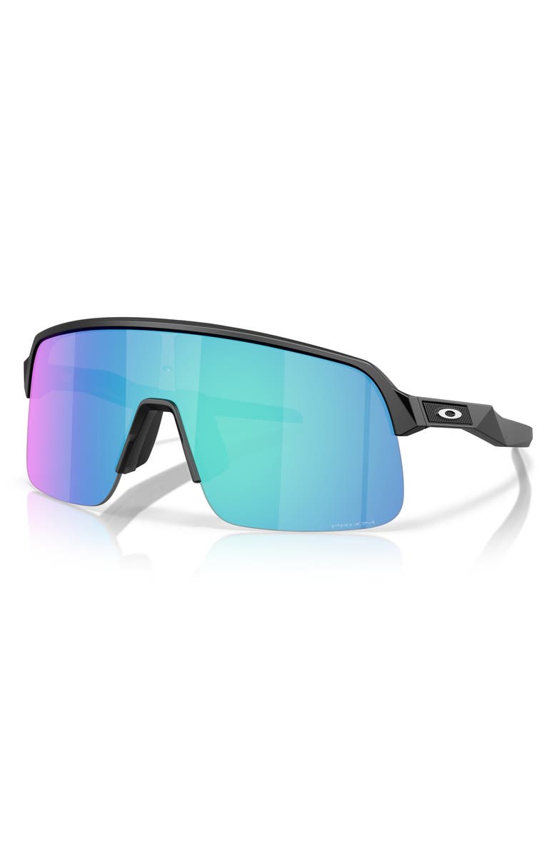Oakley Prizm<sup>™</sup> Everyday 34mm Rectangular Sunglasses, Alternate, color, Matte Black Prizm Sapphire