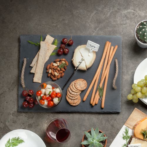 Twine Slate Cheese Board In Black