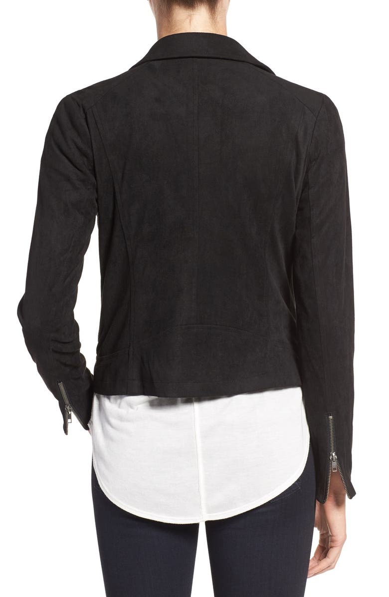 cupcakes and cashmere 'Venita' Faux Suede Moto Jacket, Alternate, color,