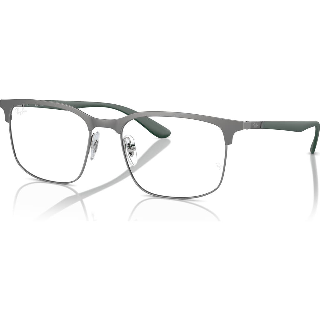 Ray Ban Ray-ban 55mm Square Optical Glasses In Gray