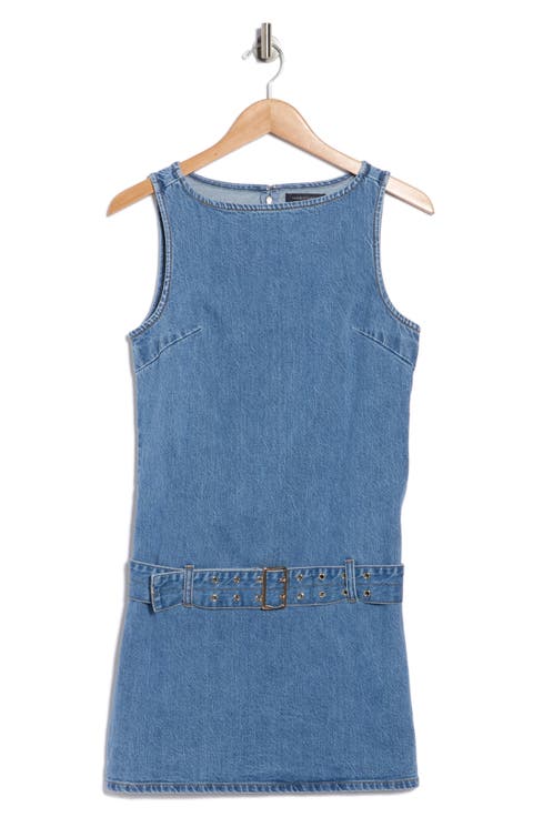 Belted Denim Minidress