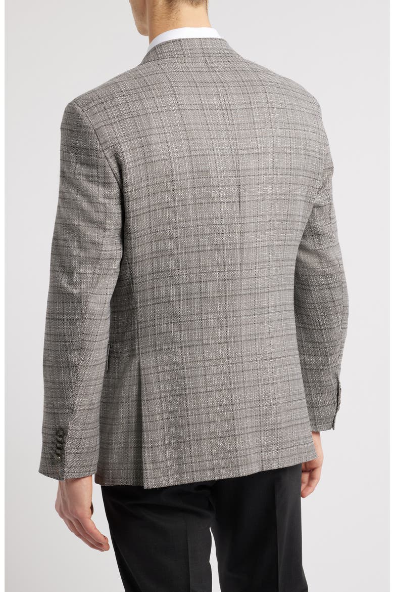 Jarrod Check Stretch Wool Sport Coat, Alternate, color, SILVER