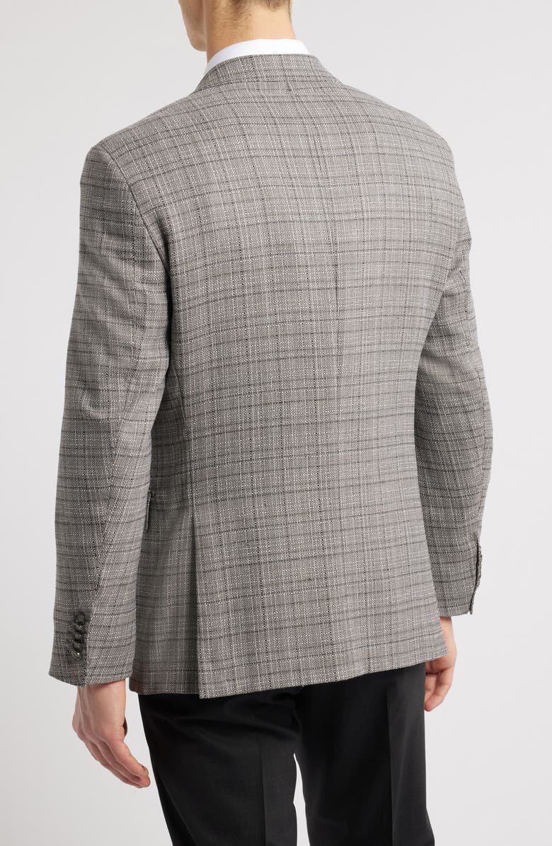 BOSS Jarrod Check Stretch Wool Sport Coat, Alternate, color, Silver