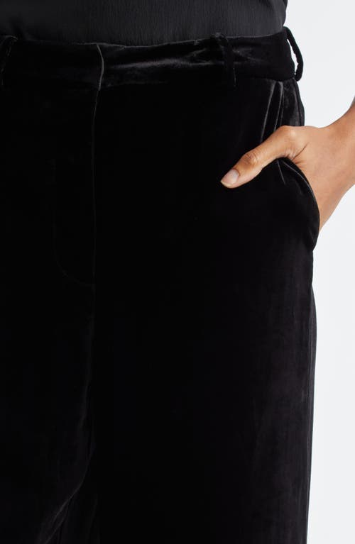 L Agence Maghra Mid-rise Wide-leg Velvet Trousers