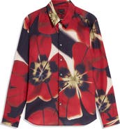 Ted Baker Phelin Floral Stretch Cotton Button-Up Shirt