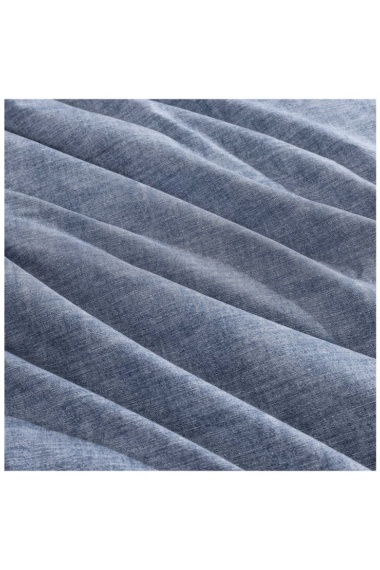Classic Texture Cotton Percale Comforter & Shams Set, Alternate, color, DARK BLUE