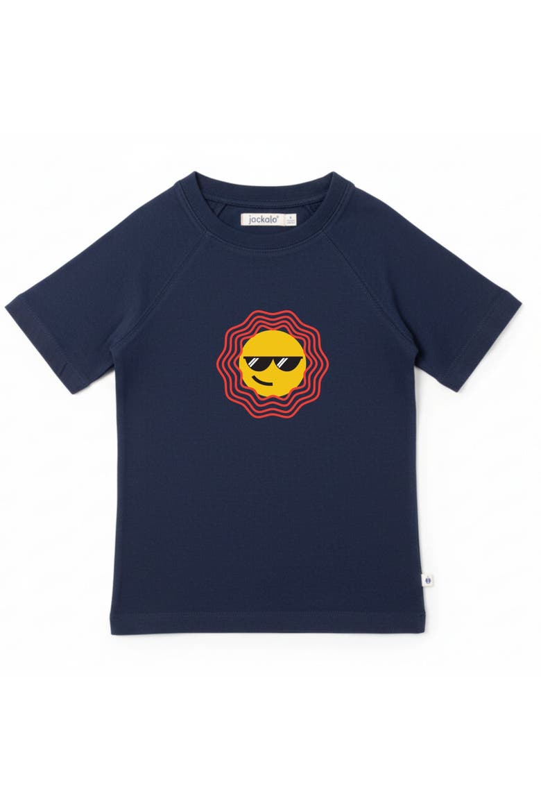 Kids' Organic Cotton Cool Sun Graphic T-Shirt, Main, color, Navy