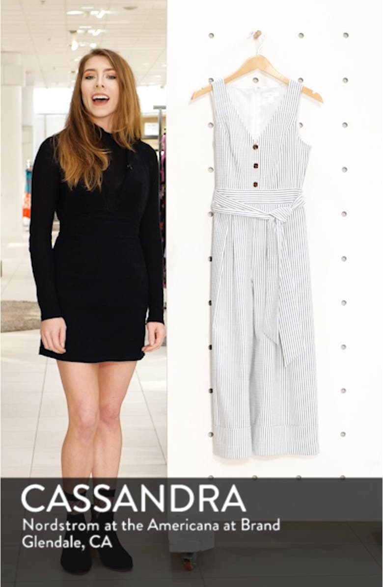 Crop Seersucker Jumpsuit, sales video thumbnail