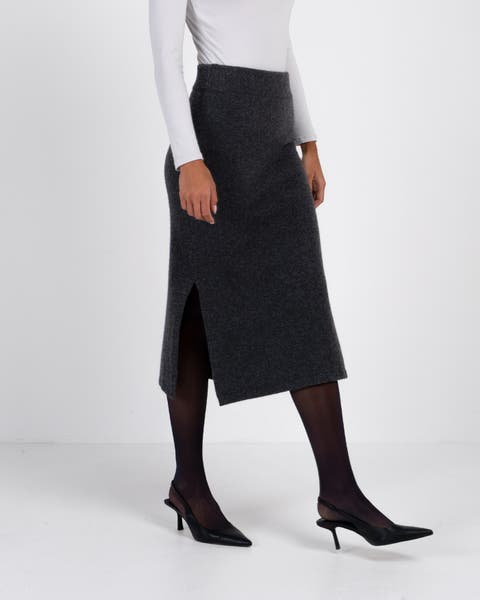 Josie Merino Knitted Midi Skirt