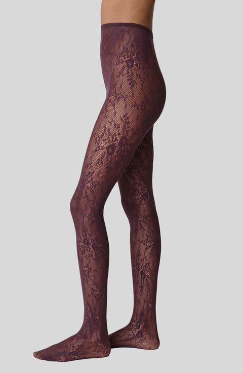 Rose Lace Tights
