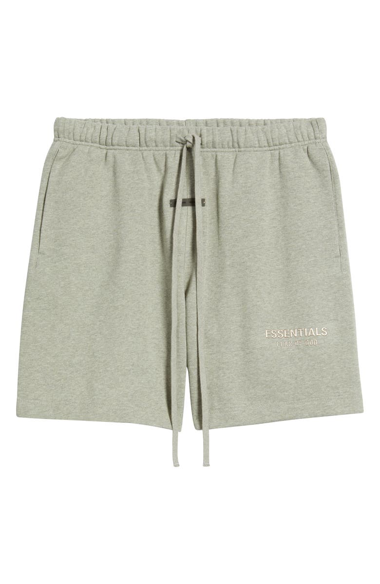 Fear of God Essentials Fleece Soccer Shorts, Alternate, color, Concrete Heather