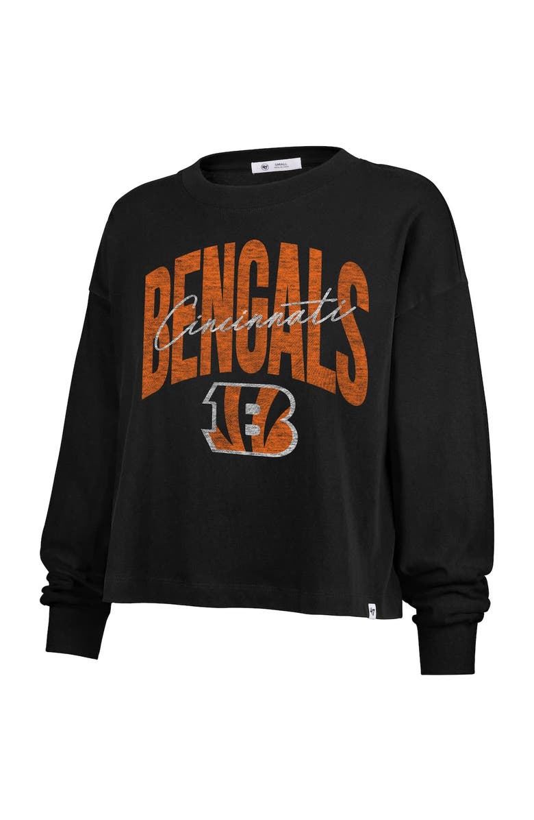 '47 Women's '47 Black Cincinnati Bengals Muse Sydney Long Sleeve T-Shirt, Alternate, color, Black