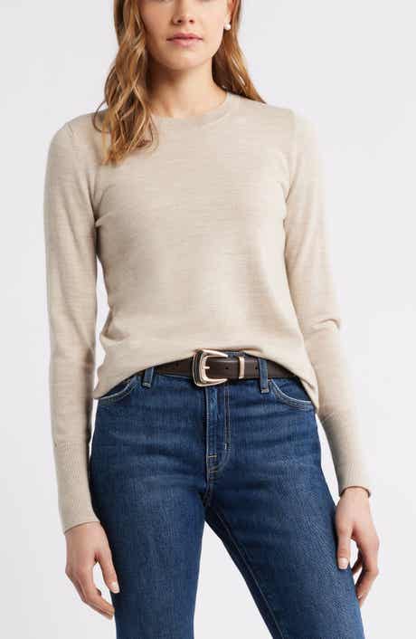 Merino Wool Blend Crewneck Sweater