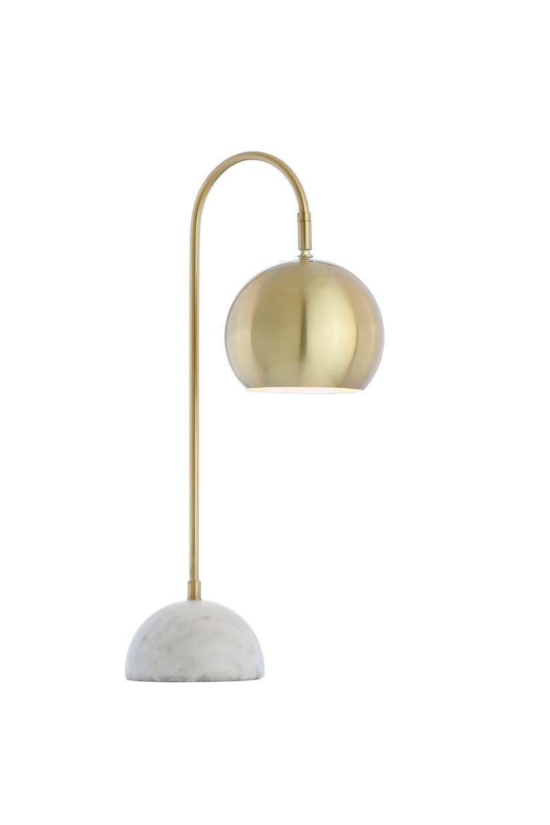 Stephen Metal/Marble LED Table Lamp, Main, color, Brass Gold/White