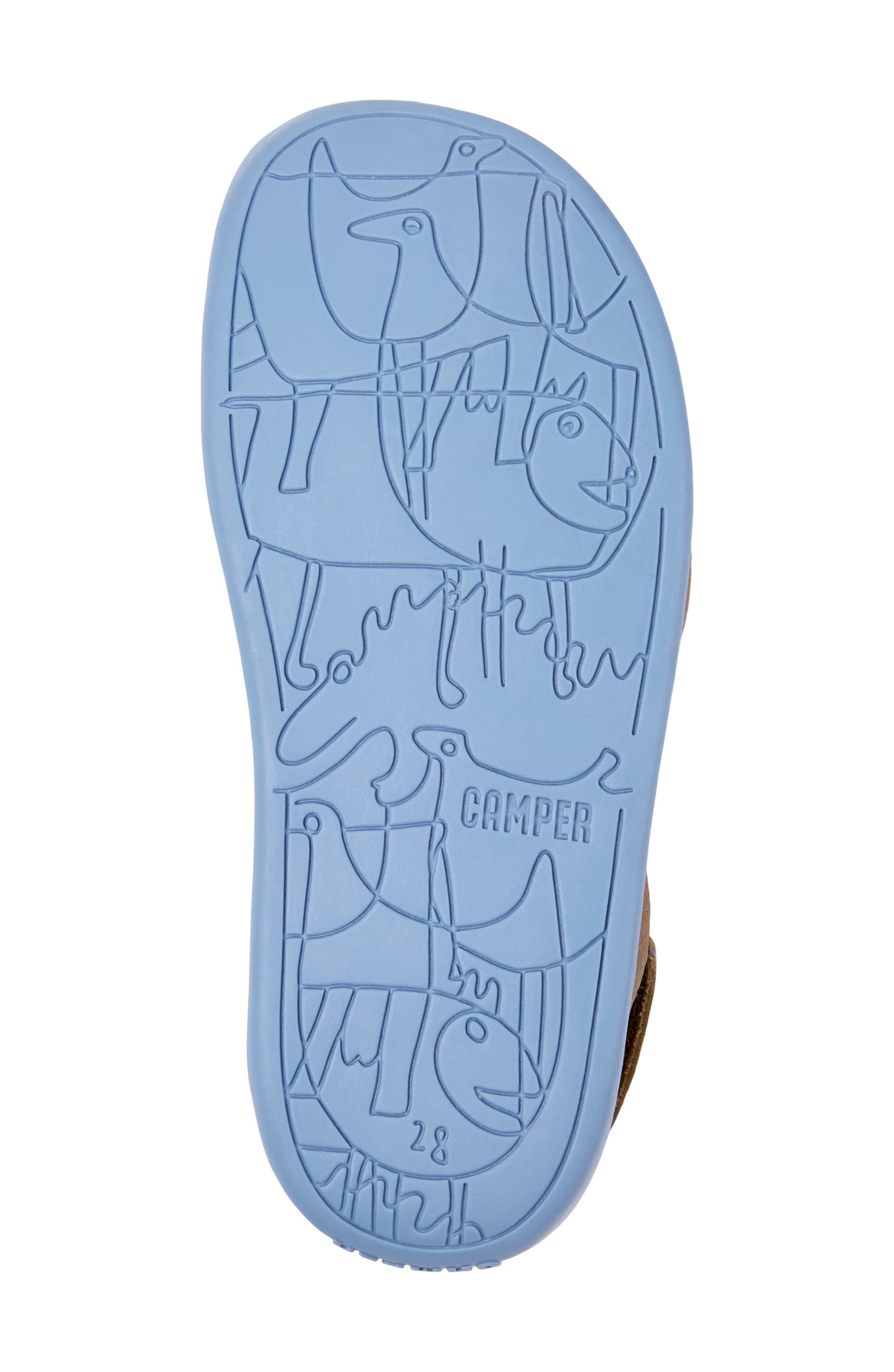 Kids' Bicho Sandal, Alternate, color, MEDIUM BROWN