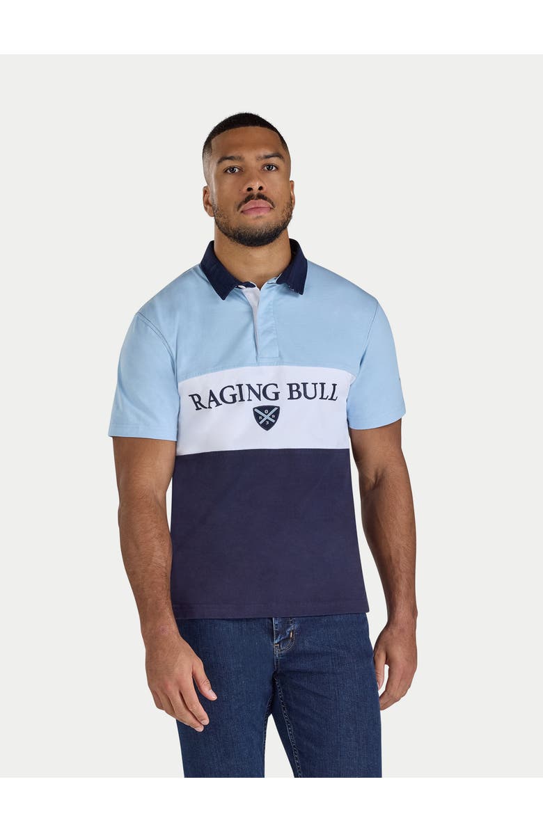 Raging Bull Cut & Sew Rugby Shirt, Main, color, Navy