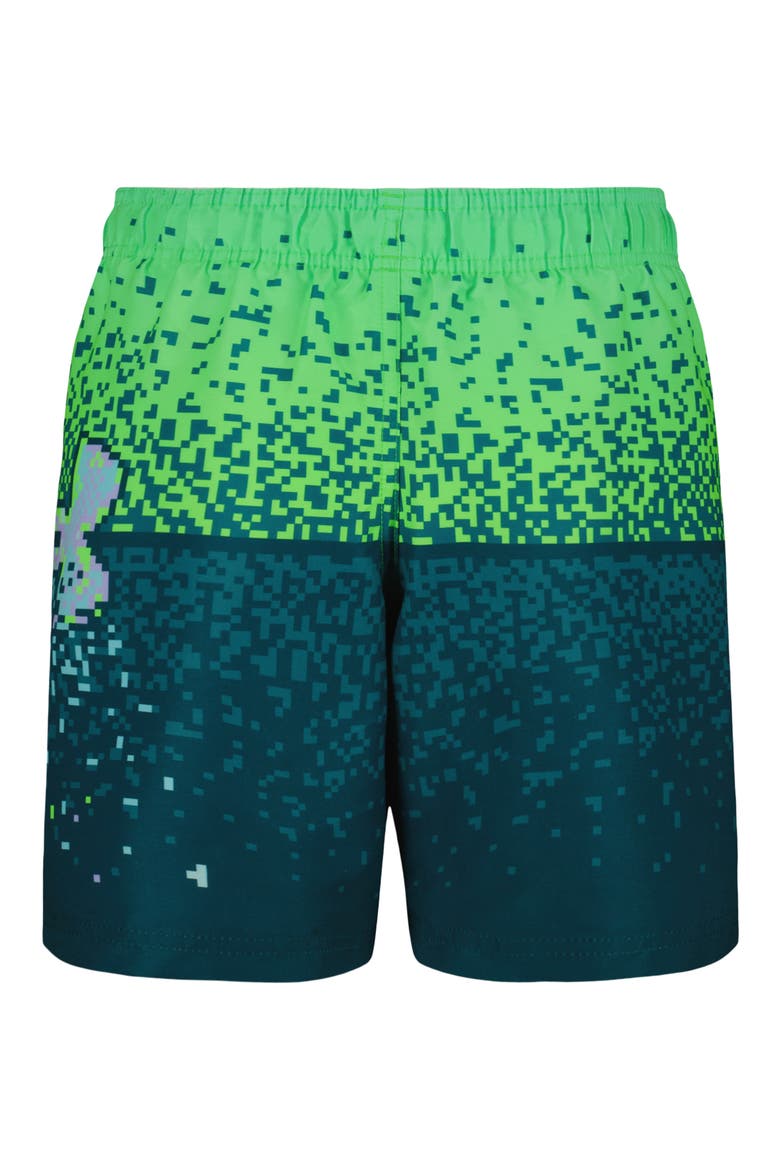 Gamer Graphic Swim Trunks, Alternate, color, COASTAL TEAL