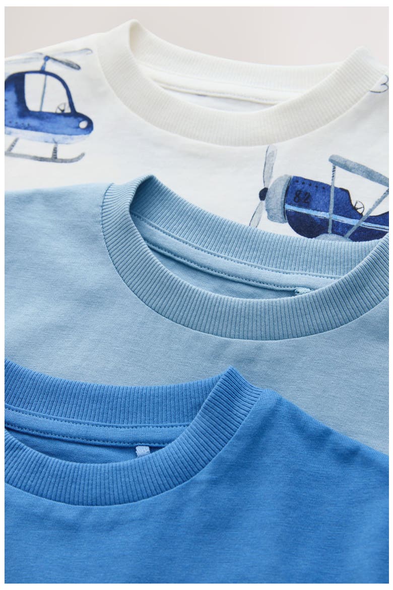 Kids' Assorted 3-Pack Cotton T-Shirts, Alternate, color, BLUE