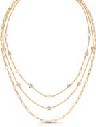 Ettika Faux Pearl & Crystal Layered Station Necklace
