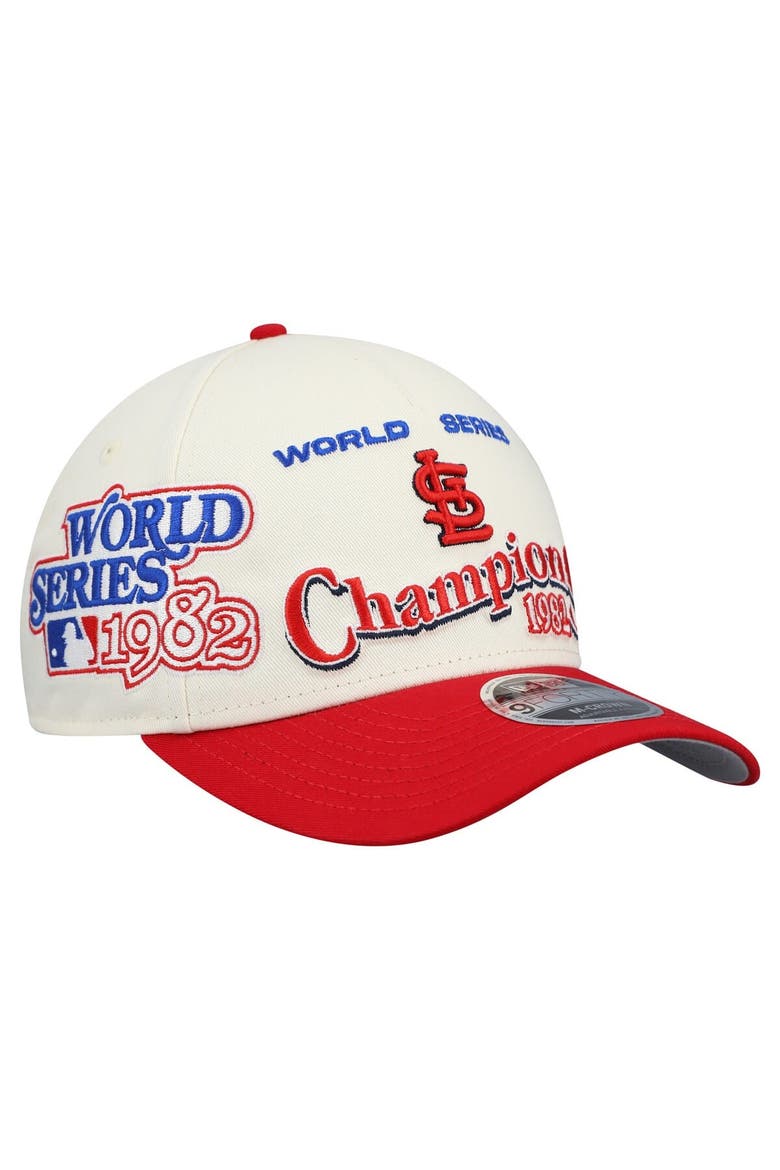 Men's New Era  Cream/Red St. Louis Cardinals World Series 9FORTY M-Crown Adjustable Hat, Main, color, Cream