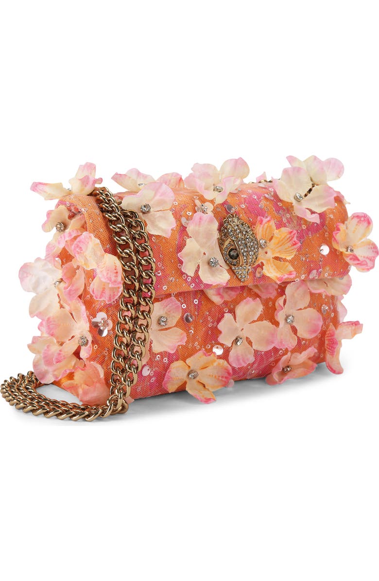 Kurt Geiger London Mini Kensington Flowers Covertible Shoulder Bag, Alternate, color, Light/ Pastel Orange