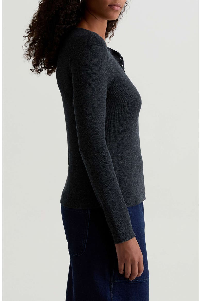 Jessa Henley Top, Alternate, color, HEATHER CHARCOAL