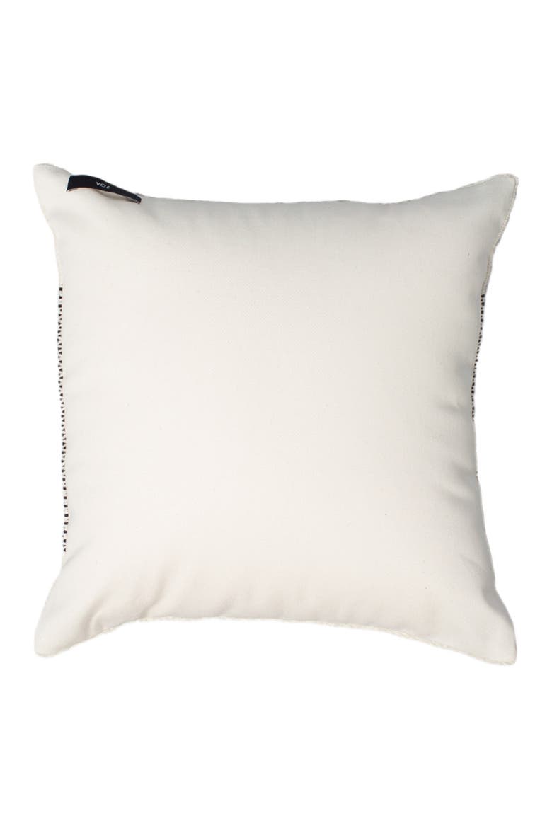 Diamante Square Textile Small Pillow in Ivory, Alternate, color, Ivory/Black