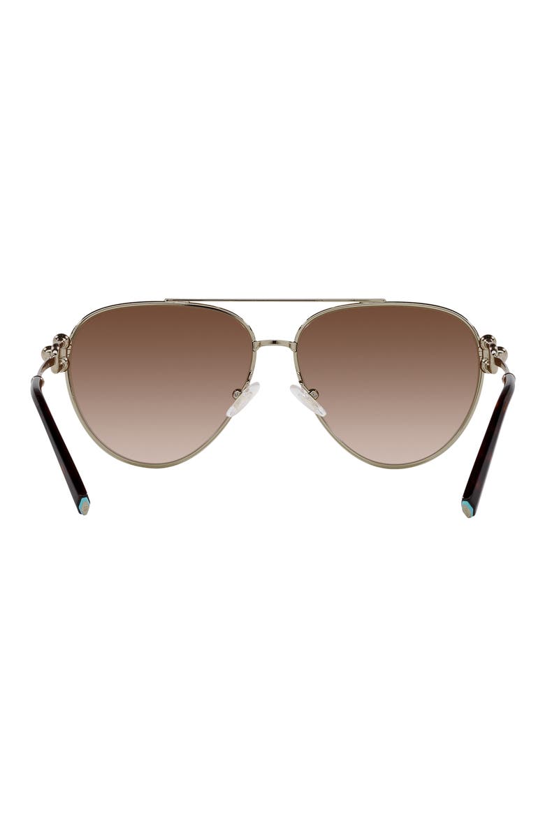 59mm Gradient Pilot Sunglasses, Alternate, color, PALE GOLD