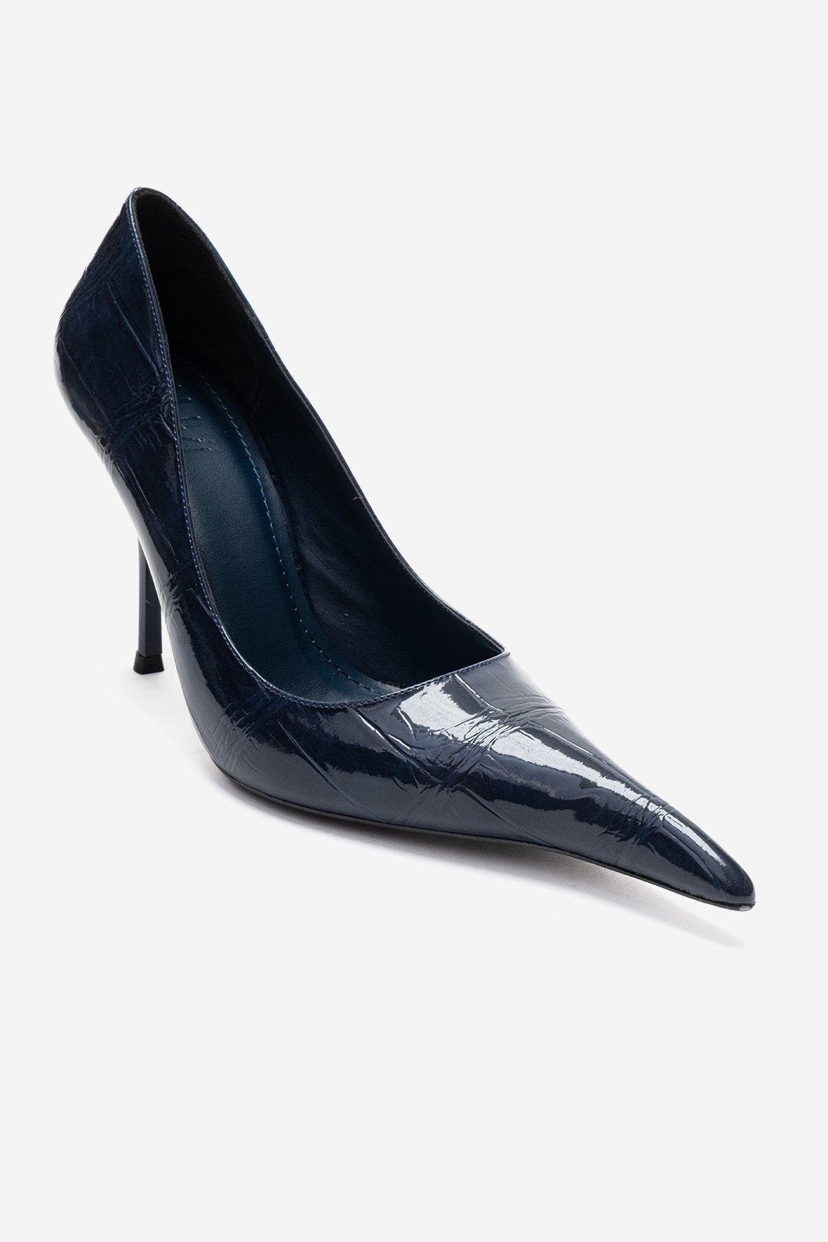Luce Pointed Toe Stiletto Pump, Main, color, Navy Print