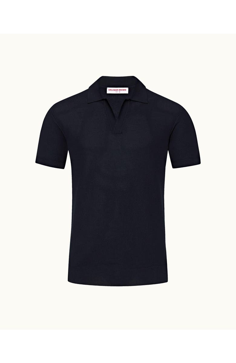 Orlebar Brown Horton Pique Tailored Fit Mercerised Cotton Polo Shirt, Alternate, color, Night Iris