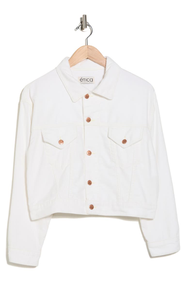 ÉTICA The Chelsey Corduroy Jacket, Alternate, color, White Corduroy