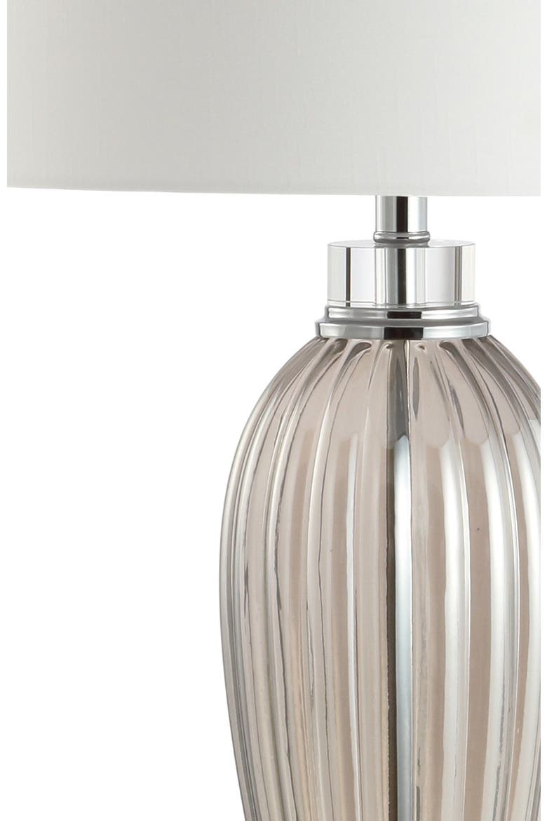 Julian 33.5" Glass/Crystal LED Table Lamp, Smoked Grey, Alternate, color, Smoked Gray