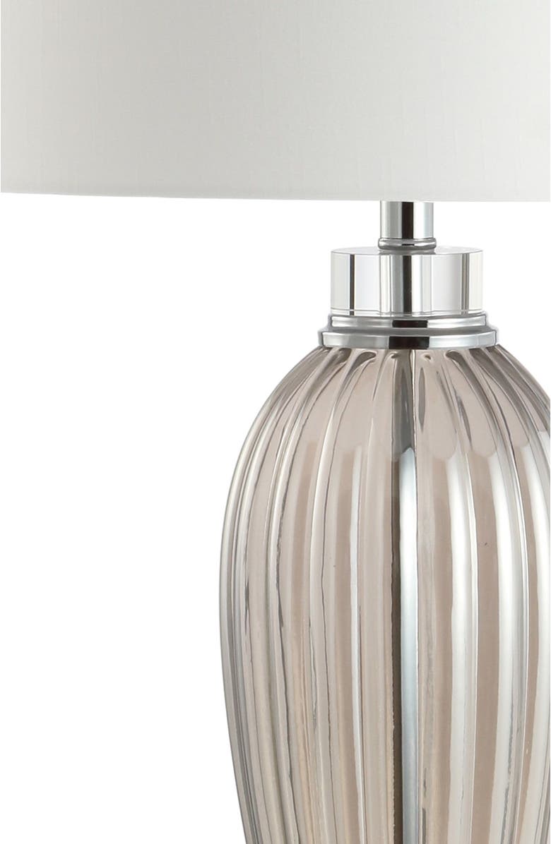 JONATHAN Y Julian 33.5" Glass/Crystal LED Table Lamp, Smoked Grey, Alternate, color, Smoked Gray