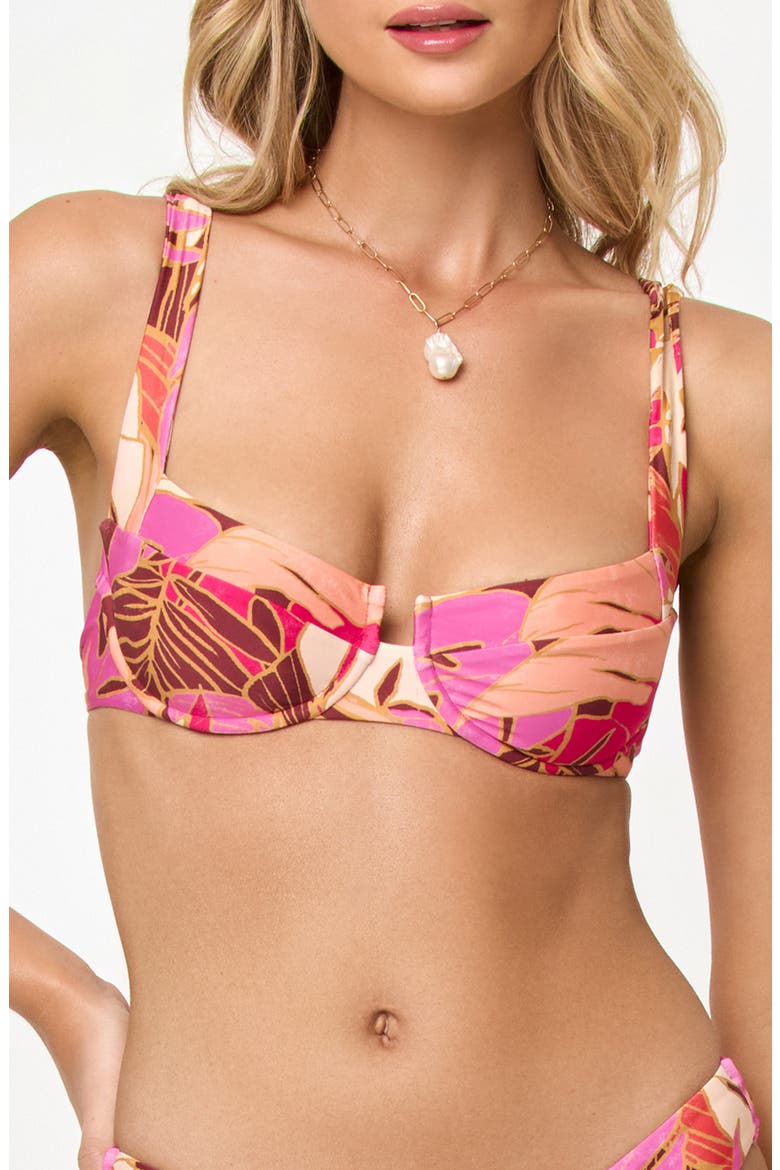 Mako Underwire Bikini Top, Main, color, LEAF IT TO ME