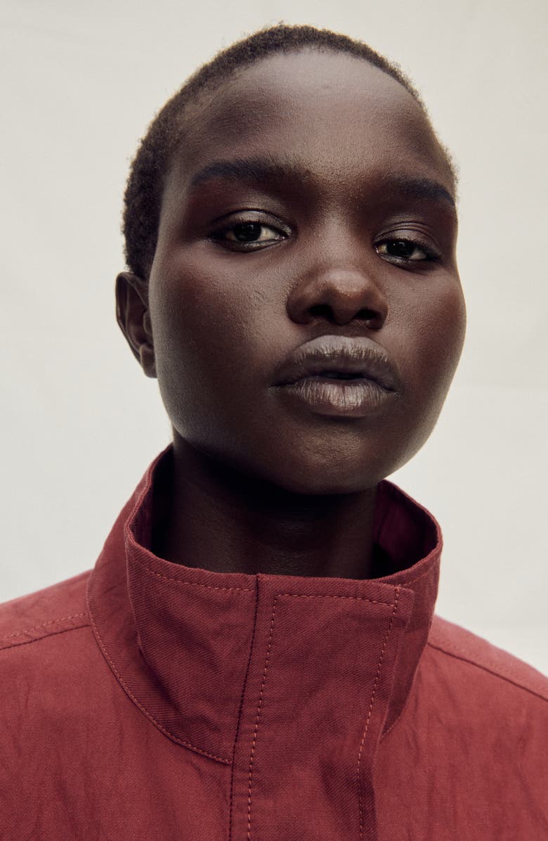 MANGO Wrinkle Effect Longline Vest, Alternate, color, Wine