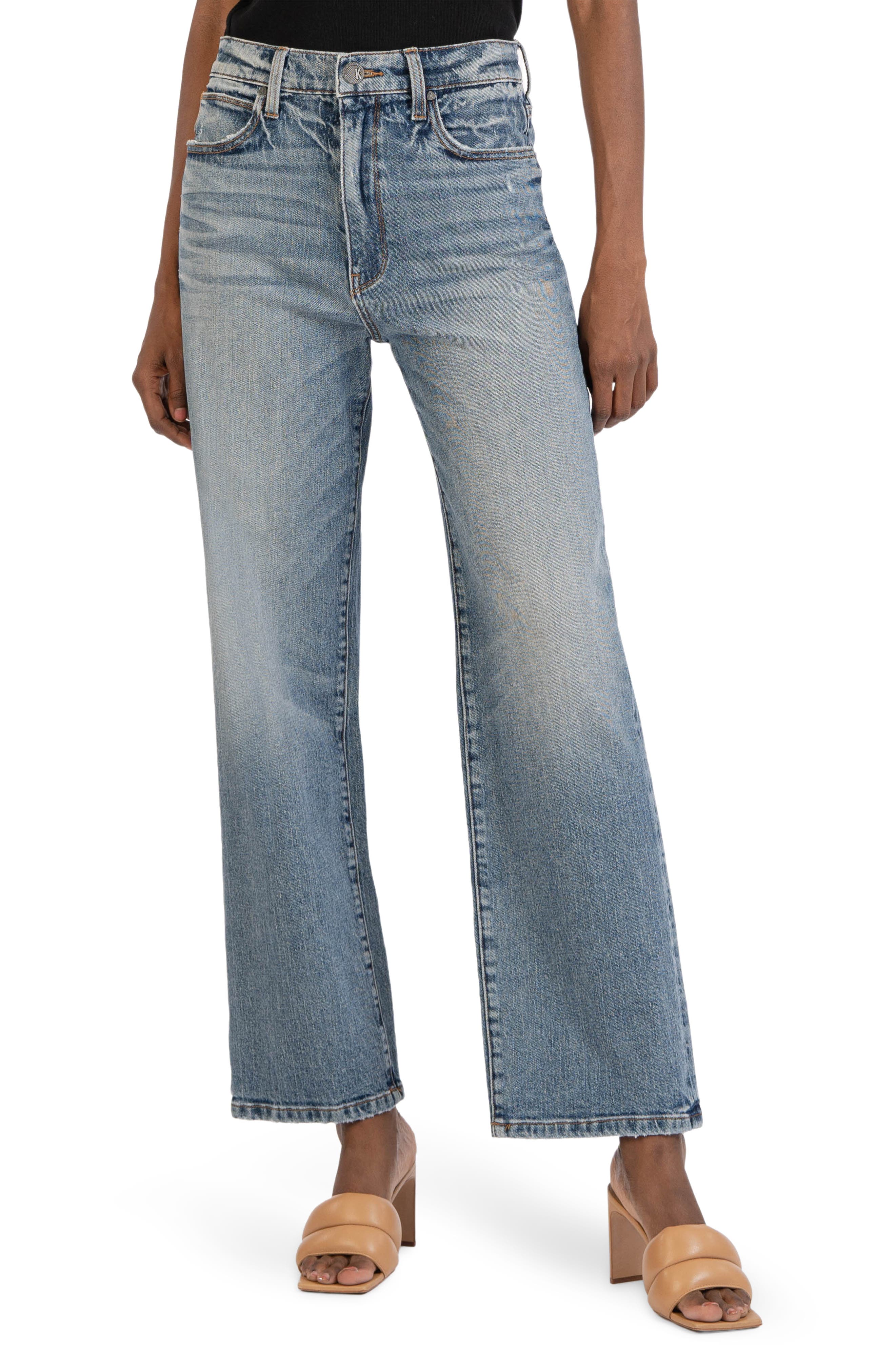 KUT Sienna High Rise Wide Leg Publicized Wash