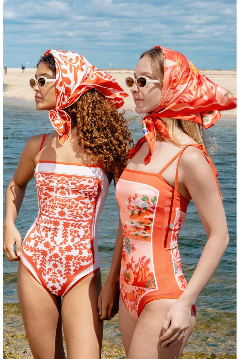 Crossing Red Reversible One-Piece Swimsuit, Alternate, color, Red