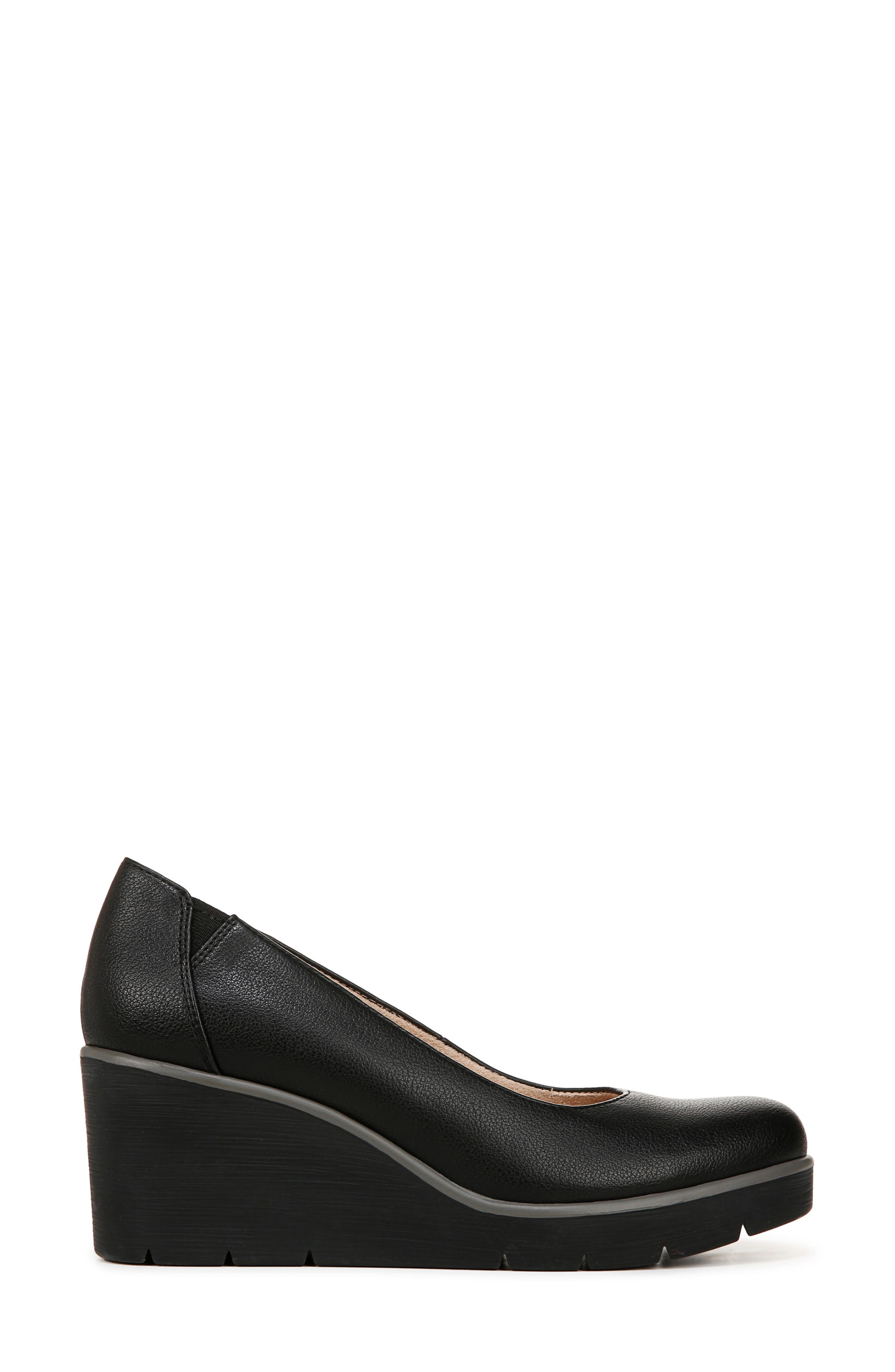 SOUL NATURALIZER About Time Wedge Pump, Alternate, color, Black Faux Leather
