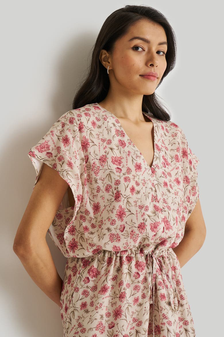 Relaxed Drawstring Dress, Alternate, color, Petal fusion