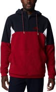 Columbia Men's Columbia Cardinal Arkansas Razorbacks Lodge Quarter-Zip Hoodie