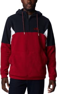 Columbia Men's Columbia Cardinal Arkansas Razorbacks Lodge Quarter-Zip Hoodie