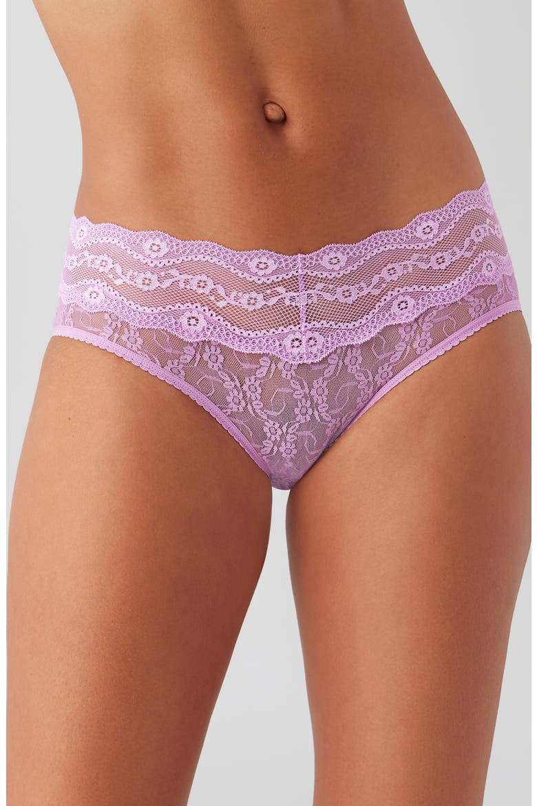 'Lace Kiss' Hipster Briefs, Main, color, SMOKY GRAPE