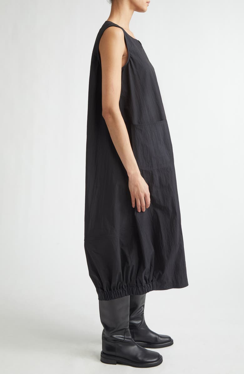 MELITTA BAUMEISTER Sleeveless Cotton & Nylon O-Line Dress, Alternate, color, Black