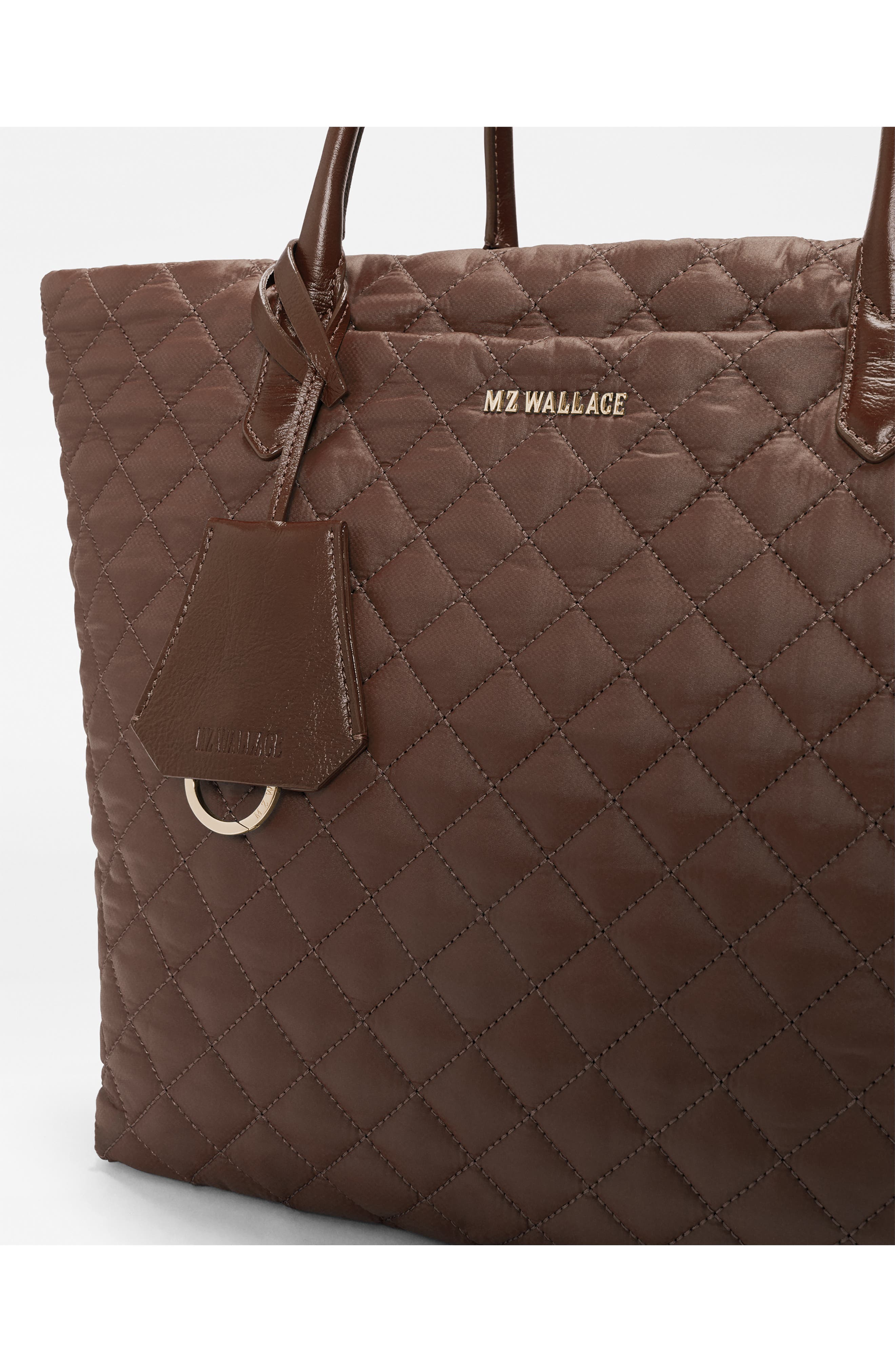 Medium Daily Quilted Nylon Tote, Alternate, color, WALNUT