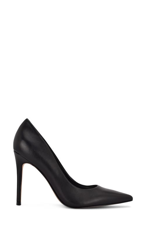 Nine West Women's Fresh Stiletto Pointy Toe Dress Pumps Women's Shoes In Black Leather